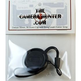 30mm or 30.5mm Snap in style Lens cap with String Holder Keeper Strap for Digital Cameras and Video Camcorders