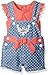 Nannette Baby Girls' Little 2 Piece Short Sleeve Shirt and Shortall Set