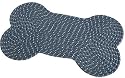 Blue Bone Shaped Dog Cat Pet Rug 30INx18IN Pet Studio