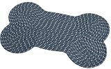 Blue Bone Shaped Dog Cat Pet Rug 30INx18IN Pet Studio
