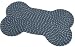 Blue 30"x18" Cute Bone Shaped Braided Rug Pet Mat