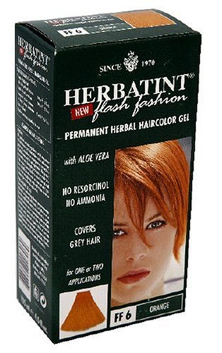 Herbatint Flash Fashion Permanent Herbal Haircolor Gel, with Aloe Vera, Orange FF6,... by Herbatint
