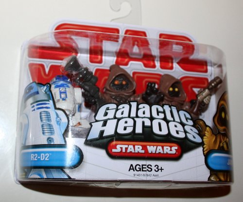 Star Wars 2009 Galactic Heroes 2-Pack 2 Jawas and R2-D2