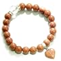 Swarovski and Goldstone Heart Good Luck Talisman Bracelet