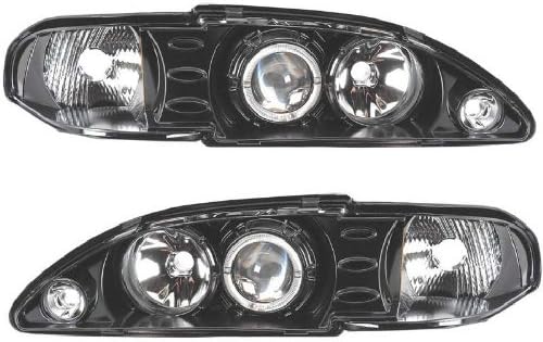 FORD MUSTANG 94-98 1 PC PROJECTOR HEADLIGHT HALO BLACK CLEAR AMBER NEW