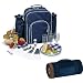 Picknickrucksack f�r 4 Personen mit K�hlfach + Picknickdecke in Blau