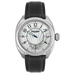 Triumph Motorcycles Men's 3035-01 Black Leather Watch