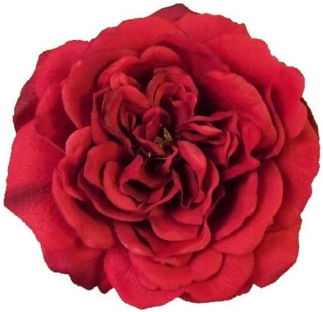 Sophia Rose Artificial Flower Hair Clip/Pin Brooch (Red)