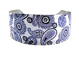 Bargain Headbands, Navy Blue Paisley Floral Perfection, Beautiful Wide Headband