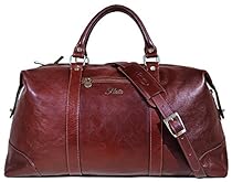 Floto Collection Cabin Duffle Bag in Vecchio Brown Italian Calfskin Leather
