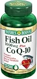Nature's Bounty Fish Oil 1000 mg. and CoQ10, 50 Softgel (Pack of 2)