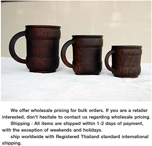 kittiya Thailand1 X MUG (S) Palm Wood Small Size.