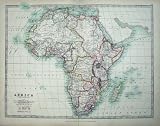 JOHNSTON ATLAS 1905 MAP AFRICA MADAGASCAR CAPE HOPE