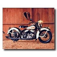 Flathead Harley Davidson Motorcycle Picture Art Print