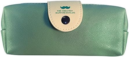 Joytutu High Capacity Pure Color Pencil Pouch Multiple Use Pencil Case with Button Closure (Blue)