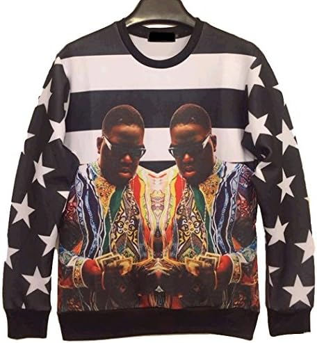 Massa 3D Punk Printing T-shirts Sweater Hoodie (S, Black)