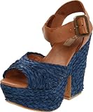 MIA Limited Edition Womens Bamboo Sandal,Navy Raffia,10 M US