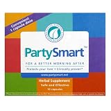 PartySmart Herbal Supplement, For a Better Morning After, 550 mg, 10 Capsules (Pack of 3)
