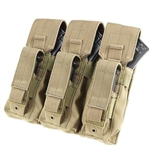 Airsoft Condor MA72 Triple Ak Kangaroo Mag Pouch Tan