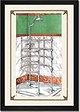 IMAGE OF Framed Art Poster 20x30, A Shower Stall