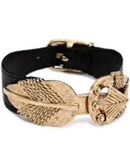 Low Luv by Erin Wasson 14k Gold-Plated Arrow and Leather Bracelet