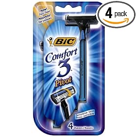 BIC Comfort 3 Disposable Shaver, Men, 4-Count (Pack of 4)