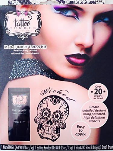 Tattoo Junkee Body Art Cosmetics, MatteFINISH Tatoo Kit by Tattoo Junkie