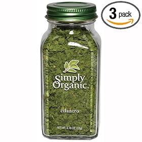 Simply Organic Cilantro Certified Organic, 0.78-Ounce Containers (Pack of 3)