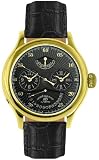 André Belfort - Esprit du Temps gold noir - Montre Homme - Bracelet en Cuir