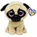 TY 7136079 - Pugsly - Mops hellbraun, 15 cm, Beanie Boos, Glubschis