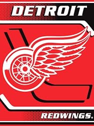 Detroit Red Wings Banner Plusch Raschel Blanket Throw - NHL Hockey Fan Shop Sports Team Merchandise