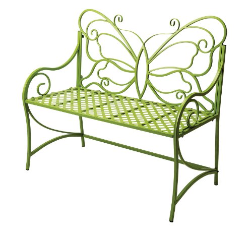 Midwest CBK Lime Green Butterfly Garden Bench