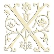 Set of 6 Monogram Embroidered Guest Towel - X Set of 6 Monogram Embroidered Guest Towel - X