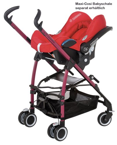 Imagen 5 de Maxi-Cosi 13043867 Mila - Silla de paseo con capota, protector para la lluvia y adaptador para el capazo, color rojo