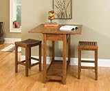 Expandable Dining Table with 2 Stools