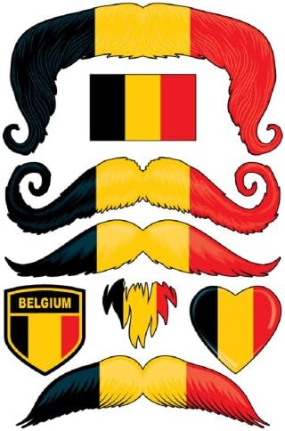 StacheTATS Belgium Temporary Mustache Tattoos