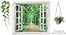 EMIRACLEZE Christmas Gift Holiday Shopping 3d Tree Flower Windows Avenue Removable Mural Wall Stickers Wall Decal for Television Background Home Decor