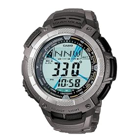 Casio Men's Pathfinder Altimeter and Barometer Solar Atomic Digital Watch #PAW1100T-7V