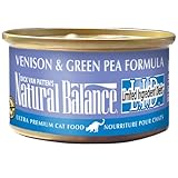 Natural Balance Venison Green Pea Formula Cat Food (Pack of 24 3-Ounce Cans)