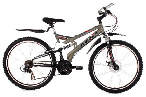 KS Cycling Uni Mountainbike Fully 26'' Topeka, grau, Rahmenhöhe: 44 cm, Reifengröße: 26 Zoll (66 cm), 134B