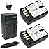 Wasabi Power Battery (2-Pack) and Charger for Panasonic DMW-BLF19 and Panasonic Lumix DMC-GH3, DMC-GH4