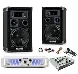 600W PA Partyanlage Lautsprecher Boxen Verstärker Mixer Mischpult DJ-479