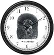 Poodle (Black) Dog Wall Clock by WatchBuddy Timepieces (Black Frame)