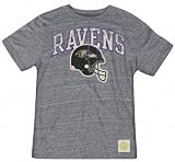 Baltimore Ravens Retro Sport Button Hook Tri-Blend T-Shirt