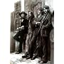 Beatles (Leaning Against Wall) Framed & Matted Music Poster Print - 11" X 17"