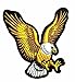 HHO Majestic American Spirit National Bald Eagle Bird Patch Embroidered DIY Patches, Cute Applique Sew Iron on Kids Craft Patch for Bags Jackets Jeans Clothes