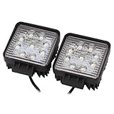 Rupse 2x 27W Square LED Work Light Lamp Off Road High Power ATV Jeep 4x4 Tractor TruckSpot Light