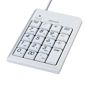�o�b�t�@���[�R�N���T�v���C BUFFALO �X�^���_�[�h�e���L�[�{�[�h USB�ڑ� �z���C�g BTKU04WHA