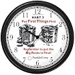 Habit 3 - Big Rocks Go First (English Text) - Wall Clock from THE 7 HABITS - CLOCK COLLECTION by WatchBuddy Timepieces (White Frame)