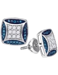 0.50CTW BLUE DIAMOND MICRO-PAVE EARRING